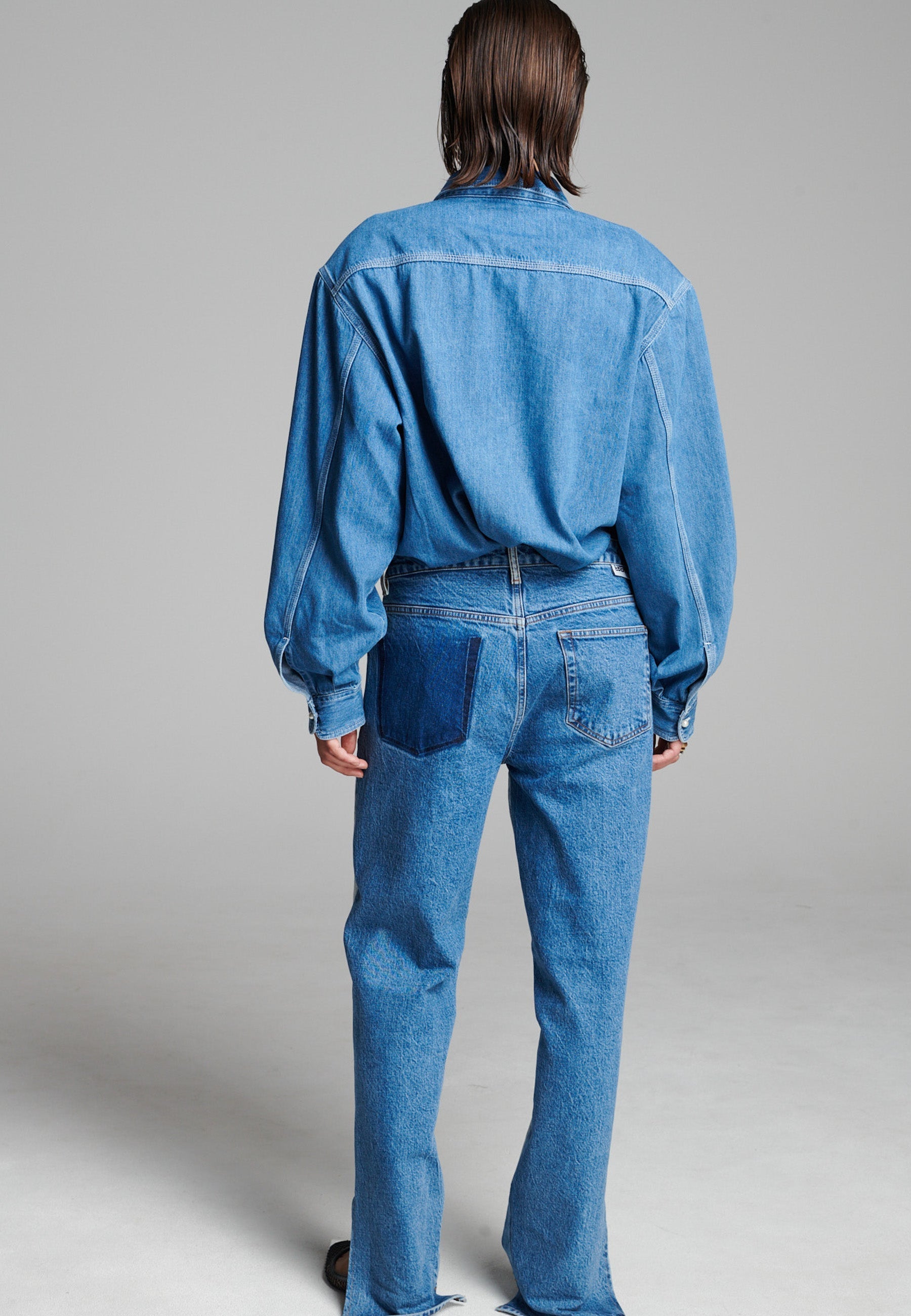 Twist Two Colour Pants Blue