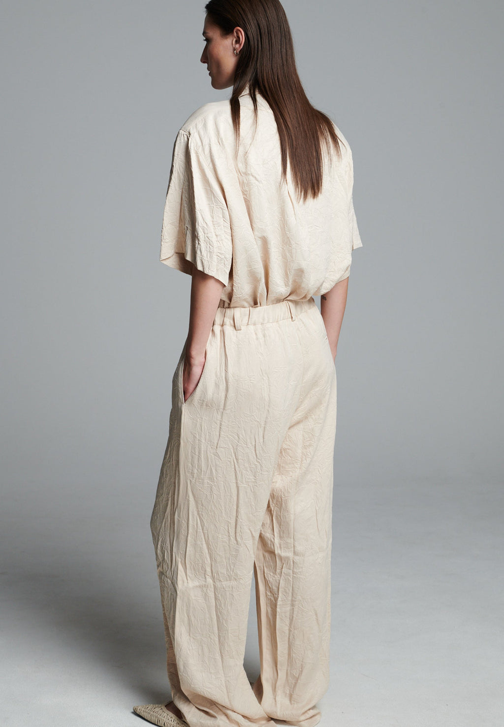 Cross Crushed Pants Butter