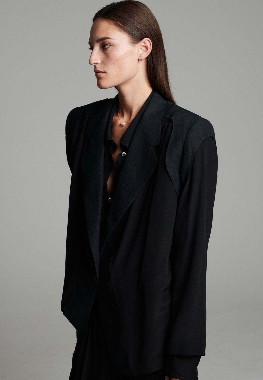 Cutted Blazer Black