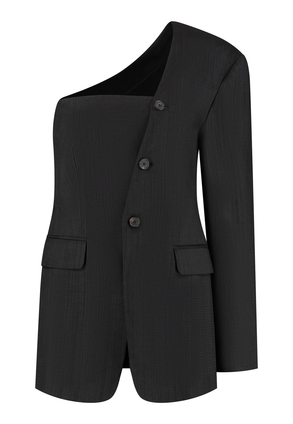 Score-1 Sleeve Blazer Black