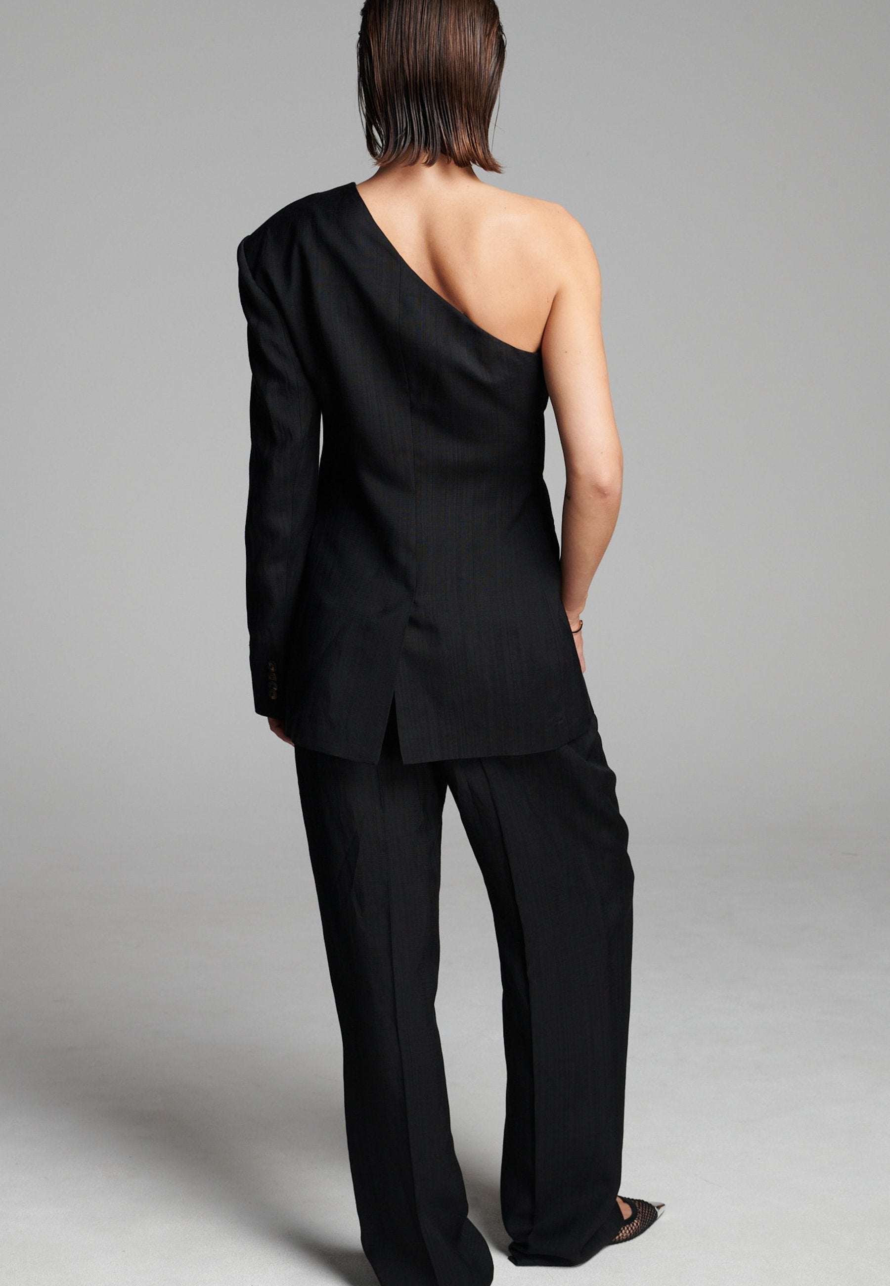 Score-1 Sleeve Blazer Black