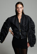 Zip Bomber Jacket Black